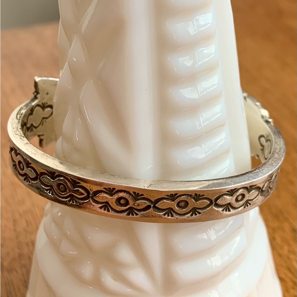 Aldrich Art Sterling Silver & Turquoise Arrow Cuff Bracelet - Picture 2 of 12